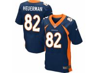 Men's Nike Denver Broncos #82 Jeff Heuerman Elite Navy Blue Alternate NFL Jersey