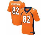 Men's Nike Denver Broncos #82 Jeff Heuerman Elite Orange Team Color NFL Jersey