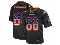 Men's Nike Denver Broncos #88 Demaryius Thomas Limited Black USA Flag Fashion NFL Jersey