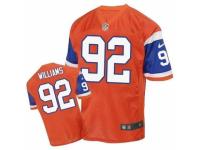 Men's Nike Denver Broncos #92 Sylvester Williams Elite Orange Throwback NFL Jersey