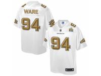 Men's Nike Denver Broncos #94 DeMarcus Ware Game White Super Bowl 50 Bound Pro Line Fashion NFL Jersey