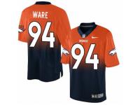 Men's Nike Denver Broncos #94 DeMarcus Ware Limited Orange Navy Fadeaway NFL Jersey