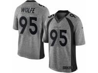 Men's Nike Denver Broncos #95 Derek Wolfe Limited Gray Gridiron NFL Jersey