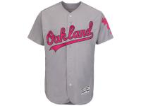 Men's Oakland Athletics Majestic Gray Road 2016 Mother's Day Flex Base Team Jersey