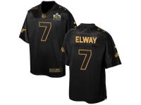 Men's Super Bowl 50 Denver Broncos #7 John Elway Black Limited Jersey