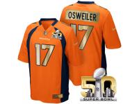 Men's Superbowl 50 Denver Broncos #17 Brock Osweiler Team Color Jersey