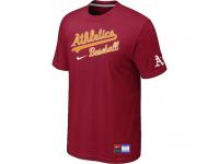 MLB Men Oakland Athletics Nike Practice T-Shirt - Red