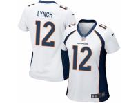 NFL Denver Broncos #12 Paxton Lynch Nike Women Road White Jersey