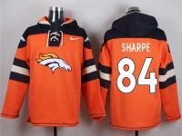 NFL Denver Broncos #84 Shannon Sharpe Men Orange Pullover Hoodie