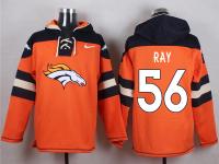 NFL Denver Broncos (OLB) #56 Shane Ray Men Orange Pullover Hoodie