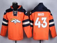 NFL Denver Broncos (SS) #43 T.J. Ward Men Orange Pullover Hoodie