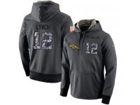 NFL Men's Nike Denver Broncos #12 Paxton Lynch Stitched Black Anthracite Salute to Service Player Performance Hoodie