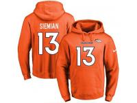 NFL Men's Nike Denver Broncos #13 Trevor Siemian Orange Name & Number Pullover Hoodie