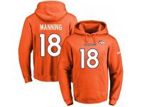 NFL Men's Nike Denver Broncos #18 Peyton Manning Orange Name & Number Pullover Hoodie