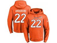 NFL Men's Nike Denver Broncos #22 C.J. Anderson Orange Name & Number Pullover Hoodie