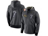 NFL Men's Nike Denver Broncos #7 John Elway Stitched Black Anthracite Salute to Service Player Performance Hoodie