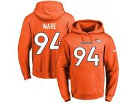 NFL Men's Nike Denver Broncos #94 DeMarcus Ware Orange Name & Number Pullover Hoodie