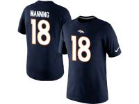 NFL Nike Denver Broncos #18 Peyton Manning Pride Name & Number Men T-Shirt Blue