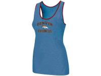 NFL Nike Denver Broncos Heart & Soul Tri-Blend Racerback Stretch Women Tank Top Light Blue