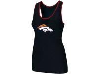 NFL Nike Denver Broncos Ladies Big Logo Tri-Blend Racerback Stretch Women Tank Top Black