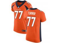 Nike Billy Turner Elite Orange Home Men's Jersey - NFL Denver Broncos #77 Vapor Untouchable