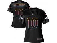 Nike Broncos #10 Emmanuel Sanders Black Women NFL Fashion Game Jersey