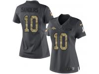 Nike Broncos #10 Emmanuel Sanders Black Women Stitched NFL Limited 2016 Salute to Service Jersey