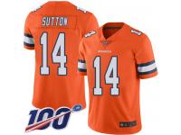 Nike Broncos #14 Courtland Sutton Orange Men's Stitched NFL Limited Rush 100th Season Jersey