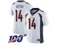 Nike Broncos #14 Courtland Sutton White Men's Stitched NFL 100th Season Vapor Limited Jersey