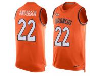 Nike Broncos #22 C.J. Anderson Orange Team Color Men Stitched NFL Tank Top