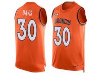 Nike Broncos #30 Terrell Davis Orange Team Color Men Stitched NFL Tank Top