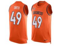 Nike Broncos #49 Dennis Smith Orange Team Color Men Stitched NFL Tank Top