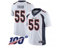 Nike Broncos #55 Bradley Chubb White Men's Stitched NFL 100th Season Vapor Limited Jersey