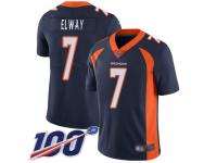 Nike Broncos #7 John Elway Navy Blue Alternate Men's Stitched NFL 100th Season Vapor Limited Jersey