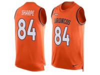 Nike Broncos #84 Shannon Sharpe Orange Team Color Men Stitched NFL Tank Top