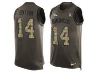 Nike Courtland Sutton Green Men's Jersey - NFL Denver Broncos #14 Salute to Service Tank Top