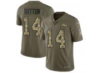 Nike Courtland Sutton Limited Olive Camo Youth Jersey - NFL Denver Broncos #14 2017 Salute to Service