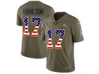 Nike DaeSean Hamilton Limited Olive USA Flag Men's Jersey - NFL Denver Broncos #17 2017 Salute to Service