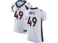 Nike Dennis Smith Elite White Road Men's Jersey - NFL Denver Broncos #49 Vapor Untouchable