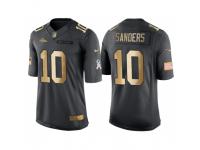 Nike Denver Broncos #10 Emmanuel Sanders Anthracite 2016 Christmas Gold Men's NFL Limited Salute to Service Jersey