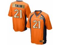 Nike Denver Broncos #21 Aqib Talib Orange Team Color Men's Stitched NFL Game Super Bowl 50 Collection Jersey