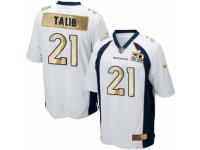 Nike Denver Broncos #21 Aqib Talib White Men's Stitched NFL Game Super Bowl 50 Collection Jersey