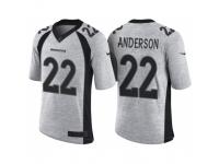 Nike Denver Broncos #22 C.J. Anderson 2016 Gridiron Gray II Men's NFL Limited Jersey