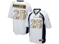 Nike Denver Broncos #25 Chris Harris Jr White Men's Stitched NFL Game Super Bowl 50 Collection Jersey