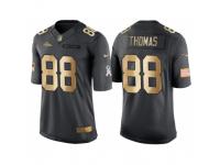 Nike Denver Broncos #88 Demaryius Thomas Anthracite 2016 Christmas Gold Men's NFL Limited Salute to Service Jersey