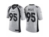 Nike Denver Broncos #95 Derek Wolfe 2016 Gridiron Gray II Men's NFL Limited Jersey