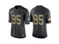 Nike Denver Broncos #95 Derek Wolfe Men's Stitched Black NFL Salute To Service Jerseys