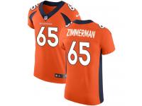 Nike Gary Zimmerman Elite Orange Home Men's Jersey - NFL Denver Broncos #65 Vapor Untouchable