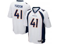 Nike Isaac Yiadom Game White Road Men's Jersey - NFL Denver Broncos #41