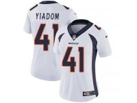 Nike Isaac Yiadom Limited White Road Women's Jersey - NFL Denver Broncos #41 Vapor Untouchable